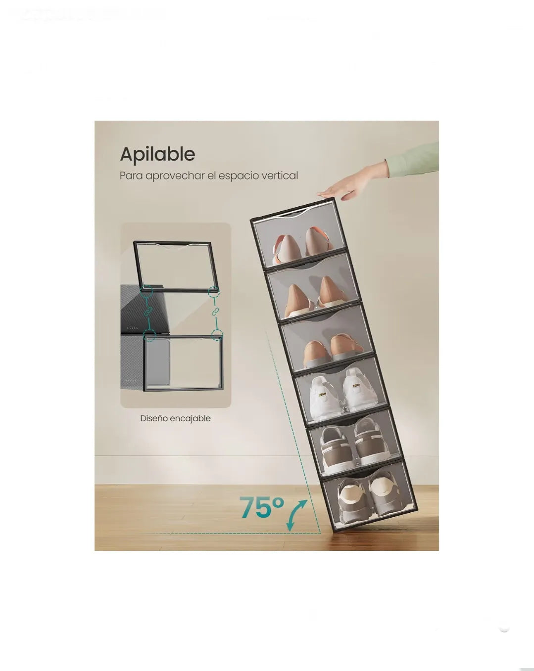 Cajas para Zapatos, Organizador de Zapatos de Plástico,