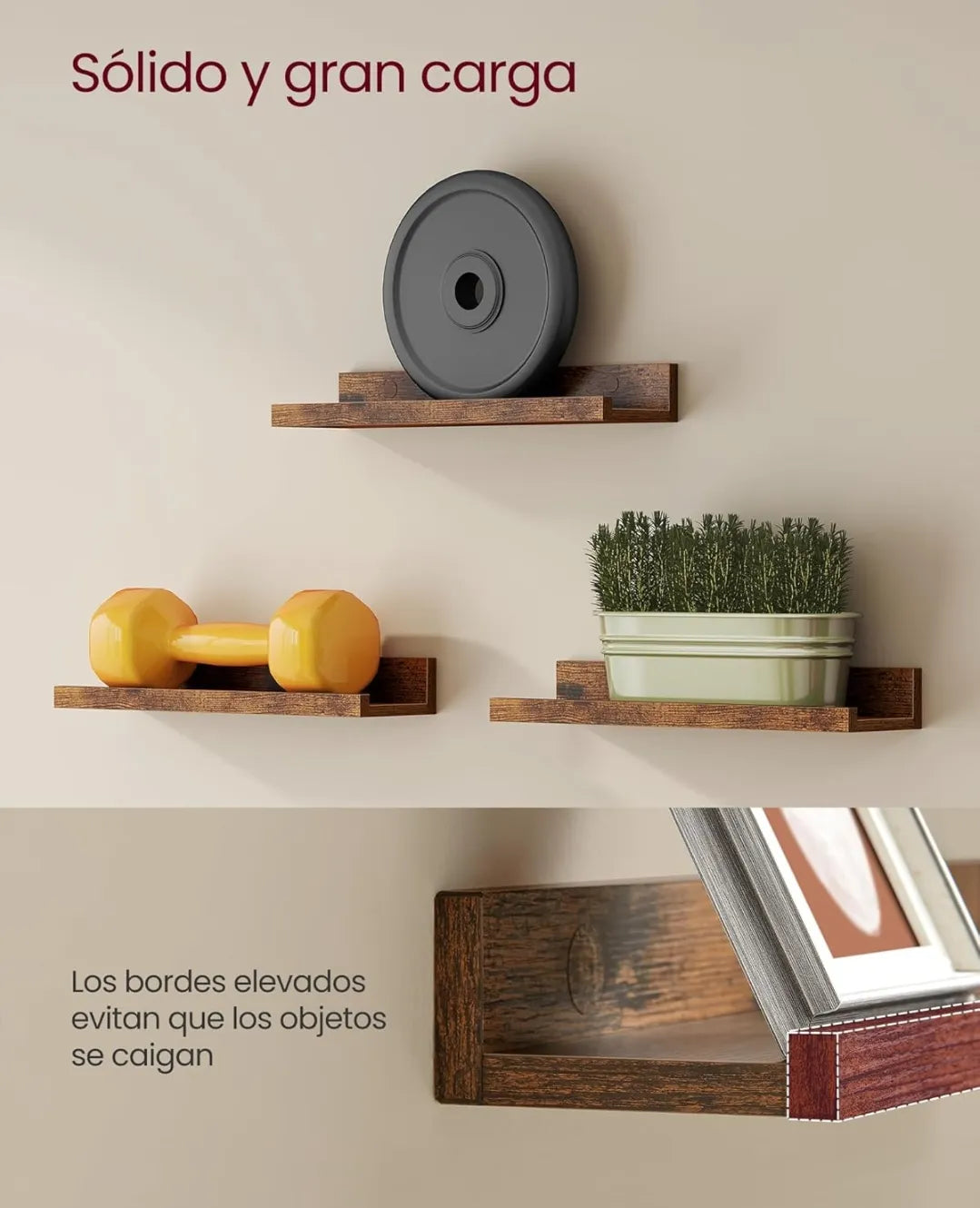 Estantes colgantes de pared juego de 3
