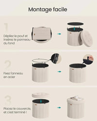 Taburete de almacenaje plegable