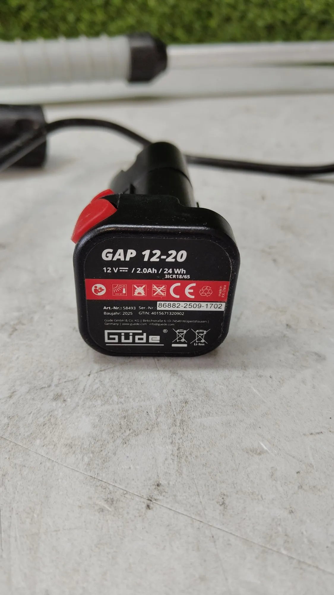 Bomba de barril de lluvia con batería (12 V, 1500 l/h