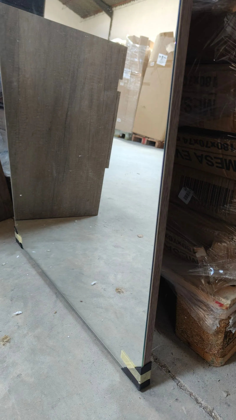 Mueble de Baño Suspendido con 2 Puertas y Espejo