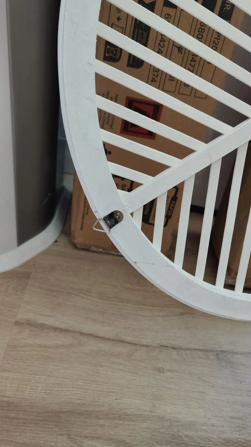 Cabecero Cama Madera Bambú Blanco
