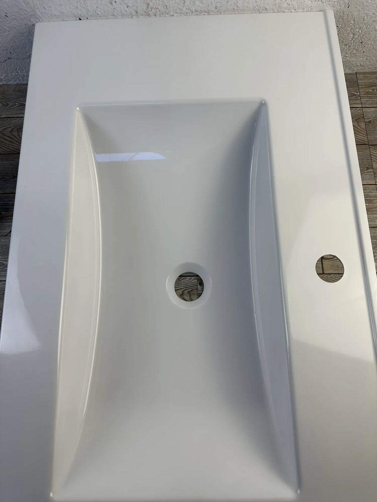 Encimera lavabo rectangular