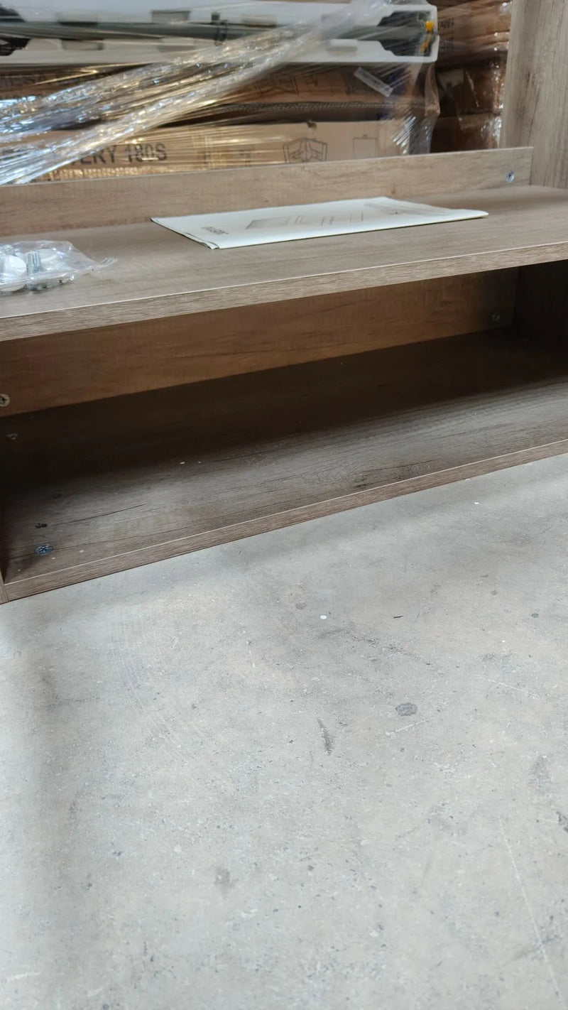 Mueble de Baño Suspendido con 2 Puertas y Espejo
