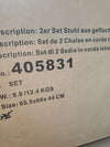 Juego de 2 sillas valerias para exterior