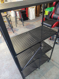 Estante de metal plegable con ruedas - Organize