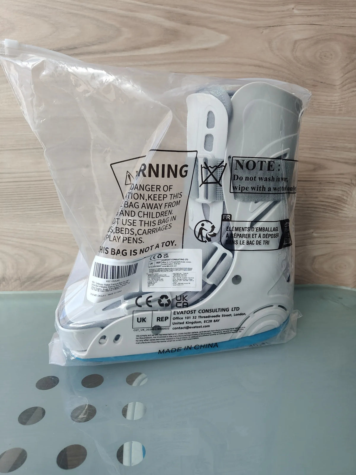 Bota medica inflable para caminar
