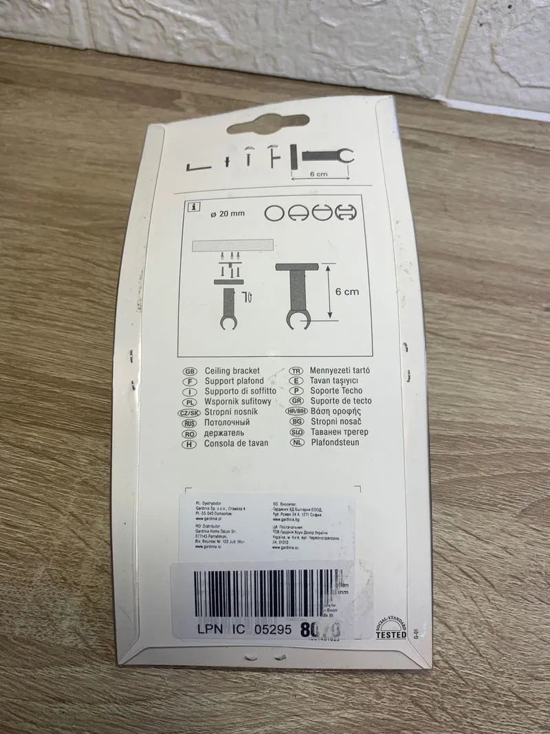 Soporte de techo para barra de cortina