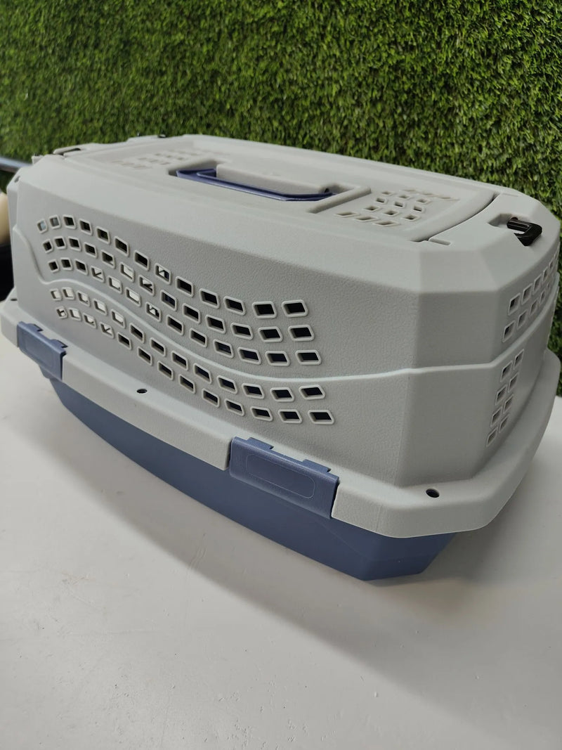Transportín de 2 puertas azul - Amazon Basics