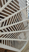 Cabecero Cama Madera Bambú Blanco