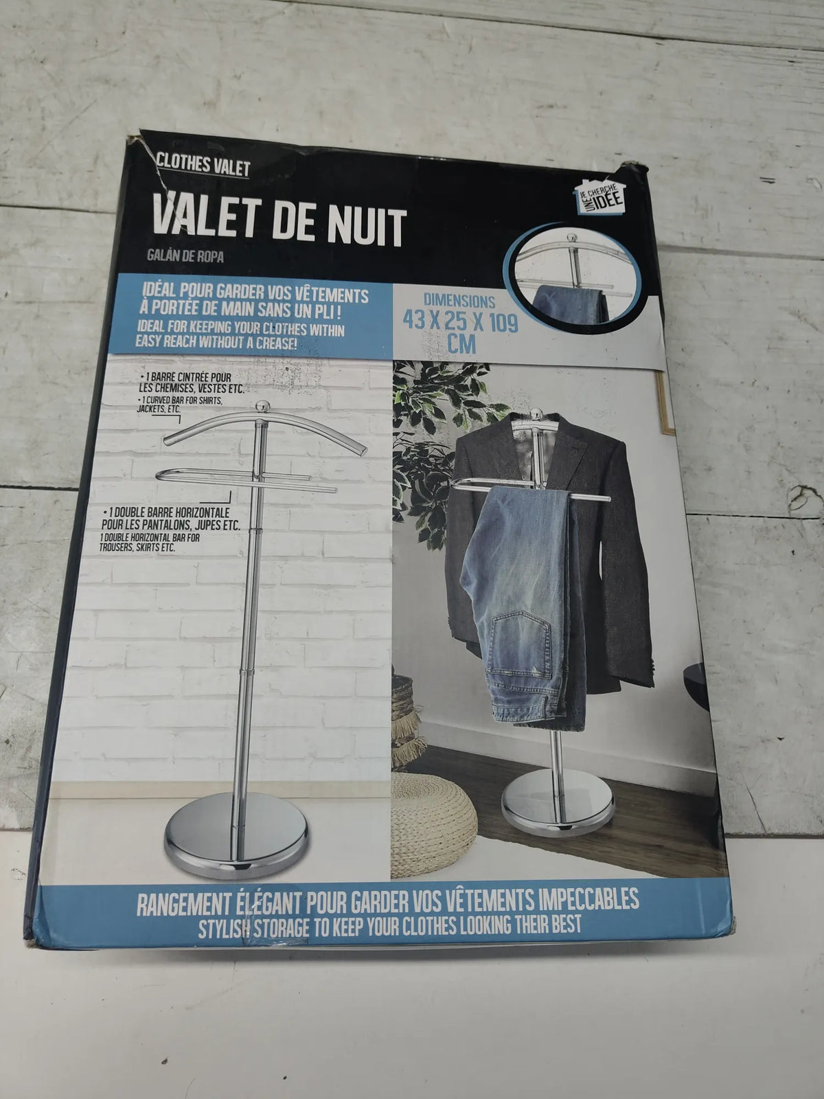 Colgador de ropa de plata acero - Je cherche