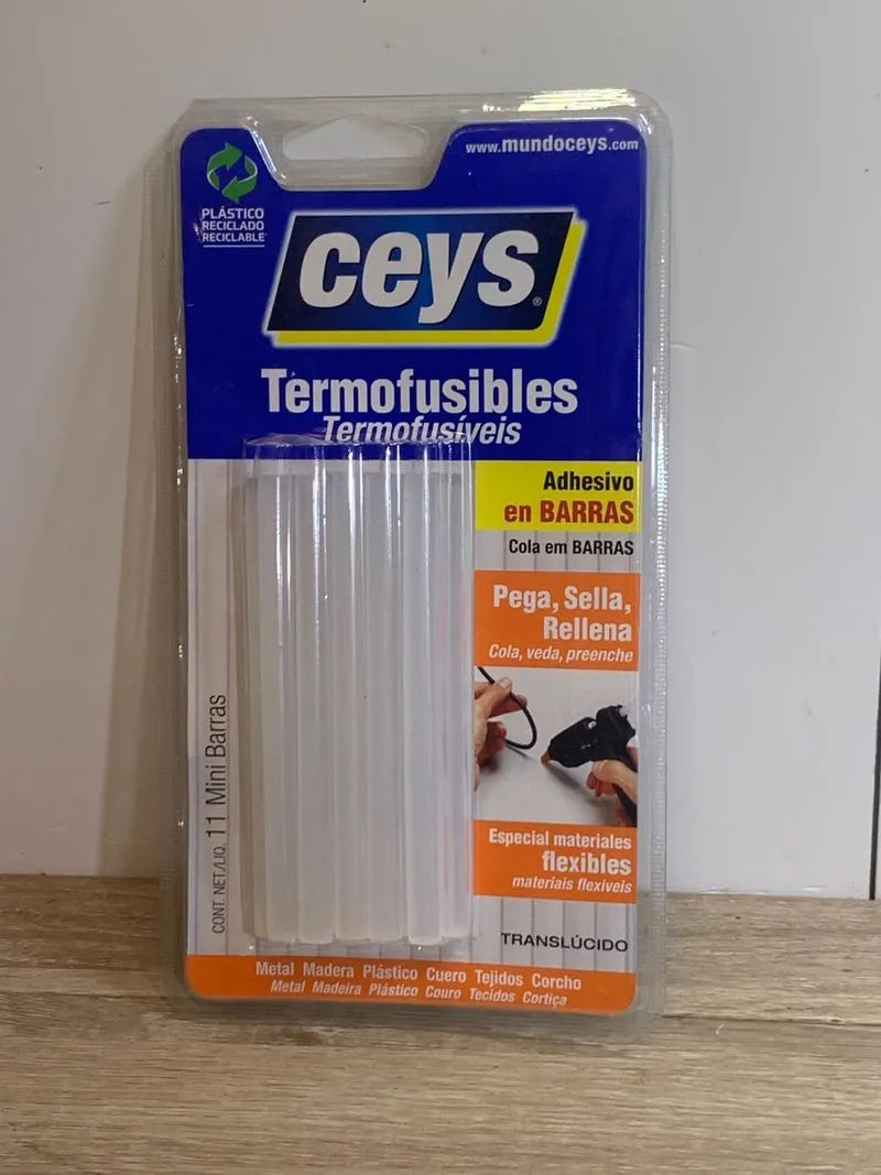 Pegamento termofusible 11 mini barras Ceys