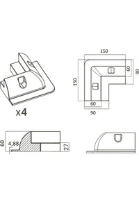 Juego de montaje de paneles solares ABS
