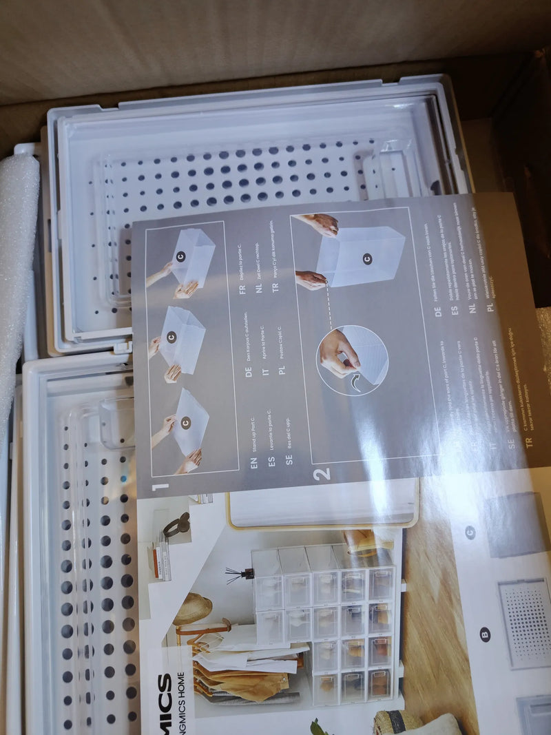 Caja de zapatos transparente