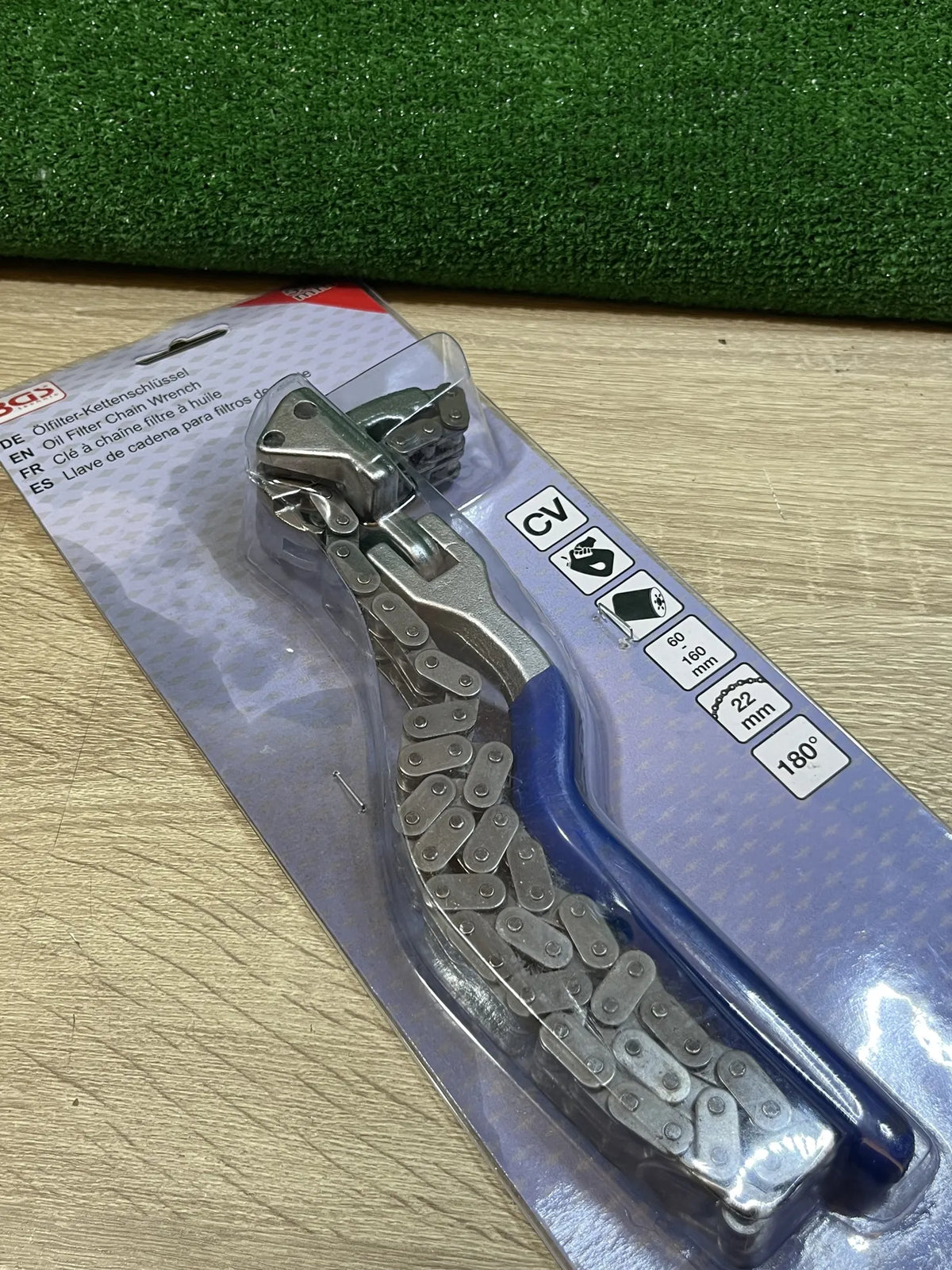 Llave de cadena para filtros de aceite BGS