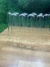 15 tubos de ensayo de cristal con cepillo de limpieza