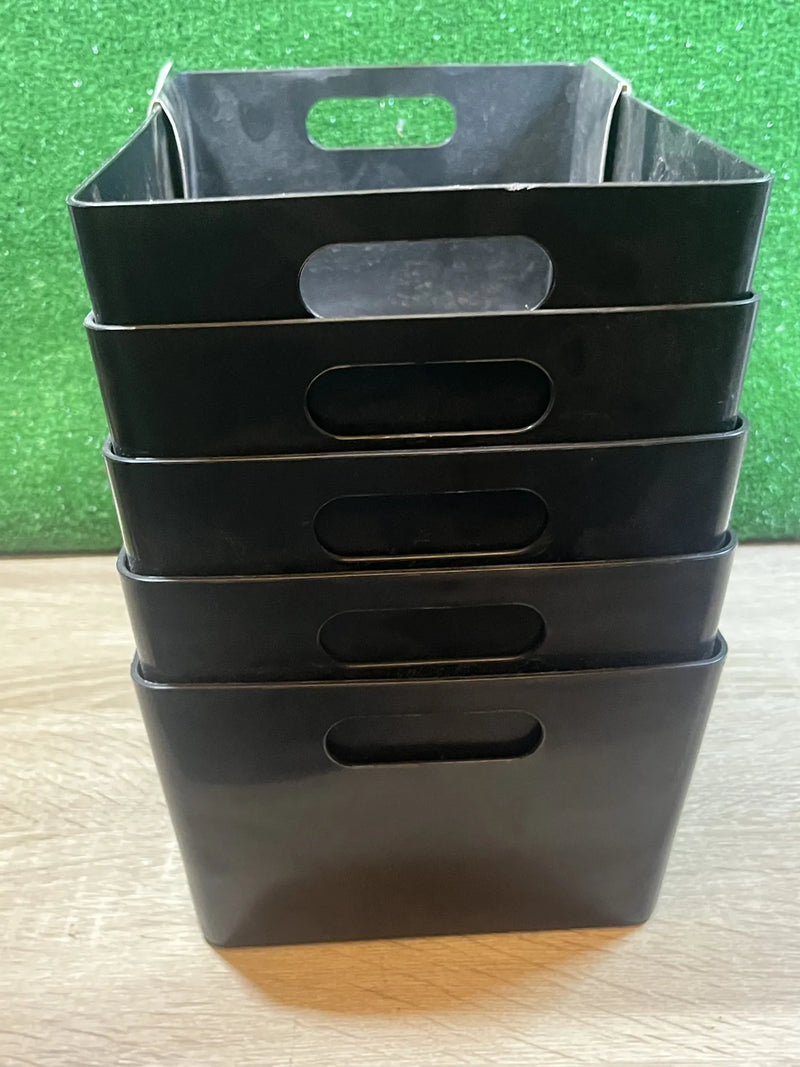 Cesta de plástico negro para estudio KEPLIN