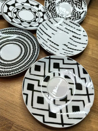 Juego de 6 tazas de café con plato