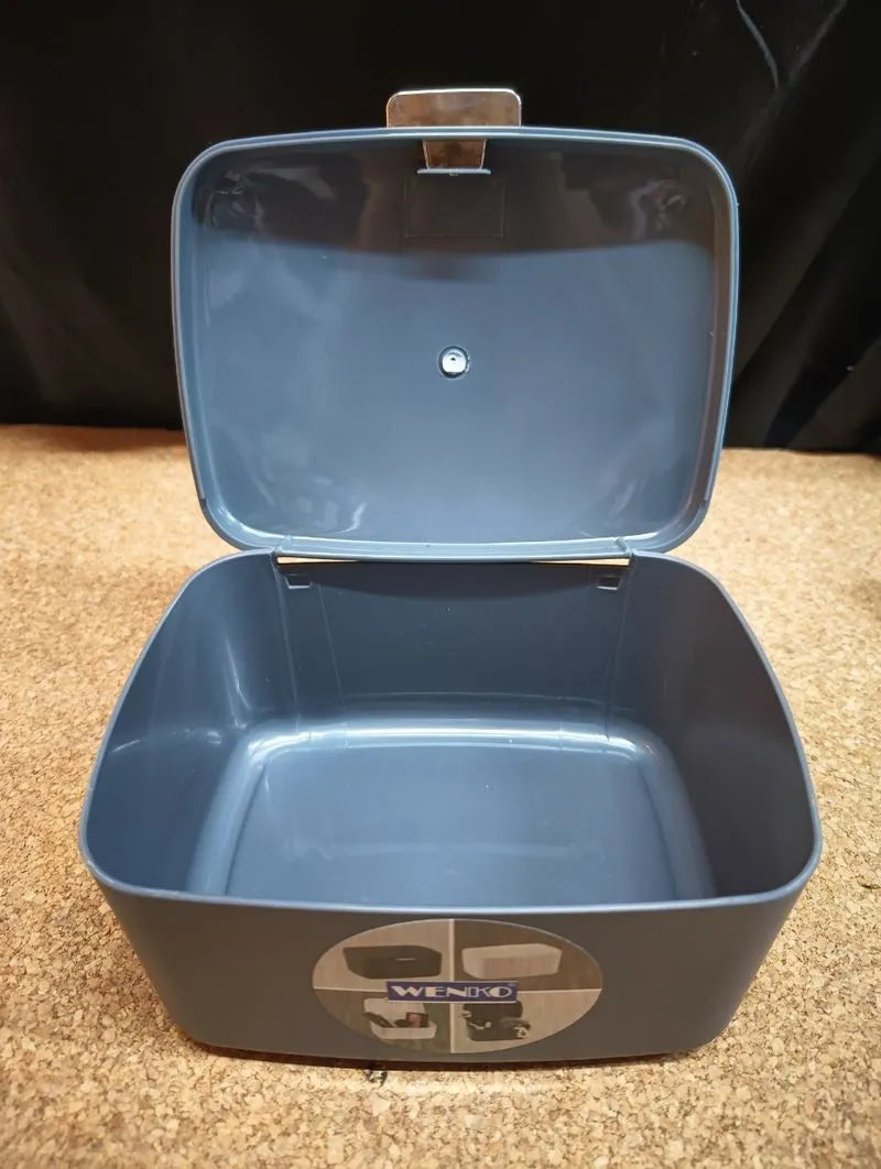 Wenko Caja de baño con tapa Barcelona antracita