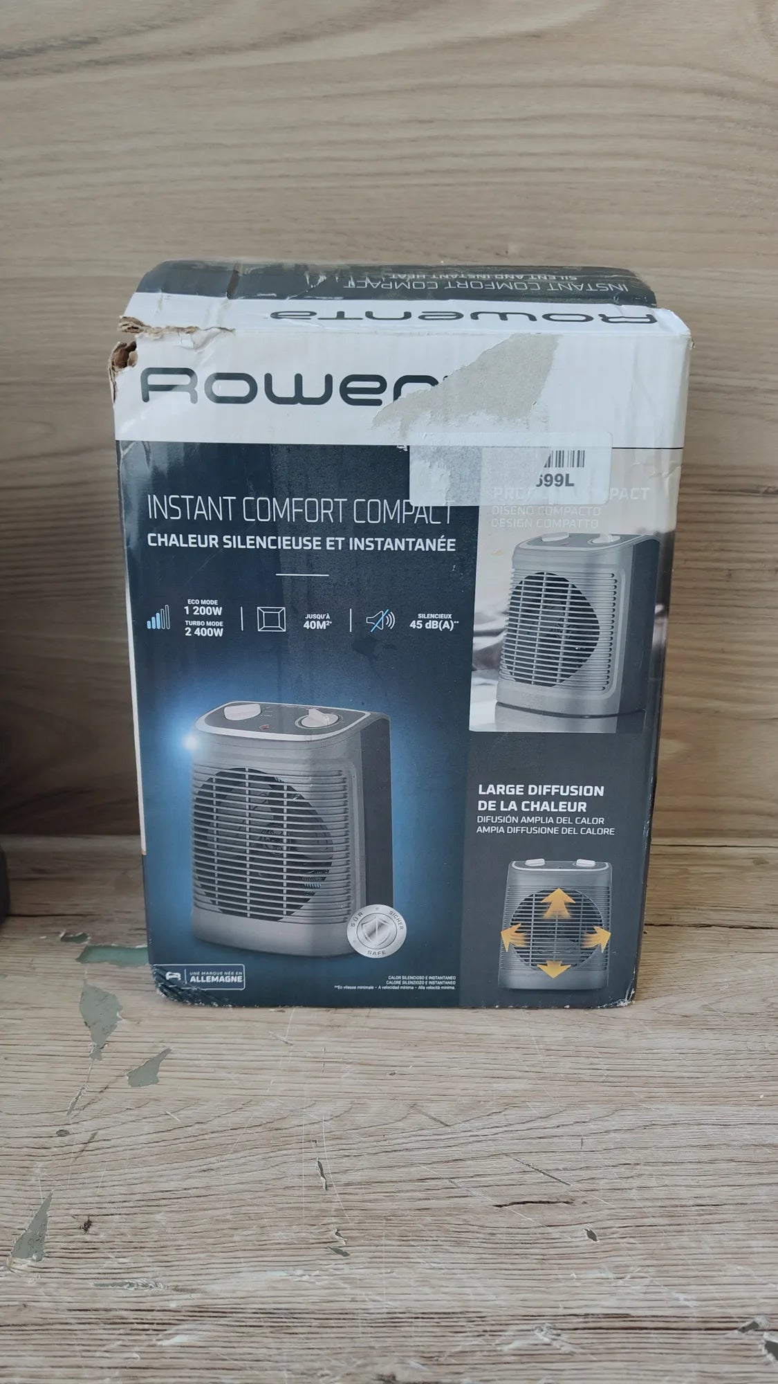 Calefactor 2400W, Función Silence, 2 Velocidades