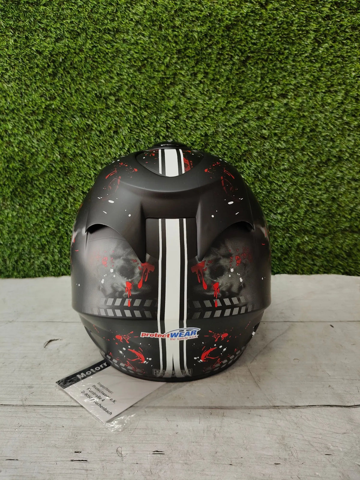 Casco de Moto Negro Gris Mate con Visor FS-801-99