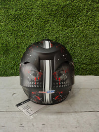 Casco de Moto Negro Gris Mate con Visor FS-801-99