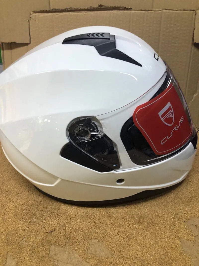 Casco de moto CURVE blanco