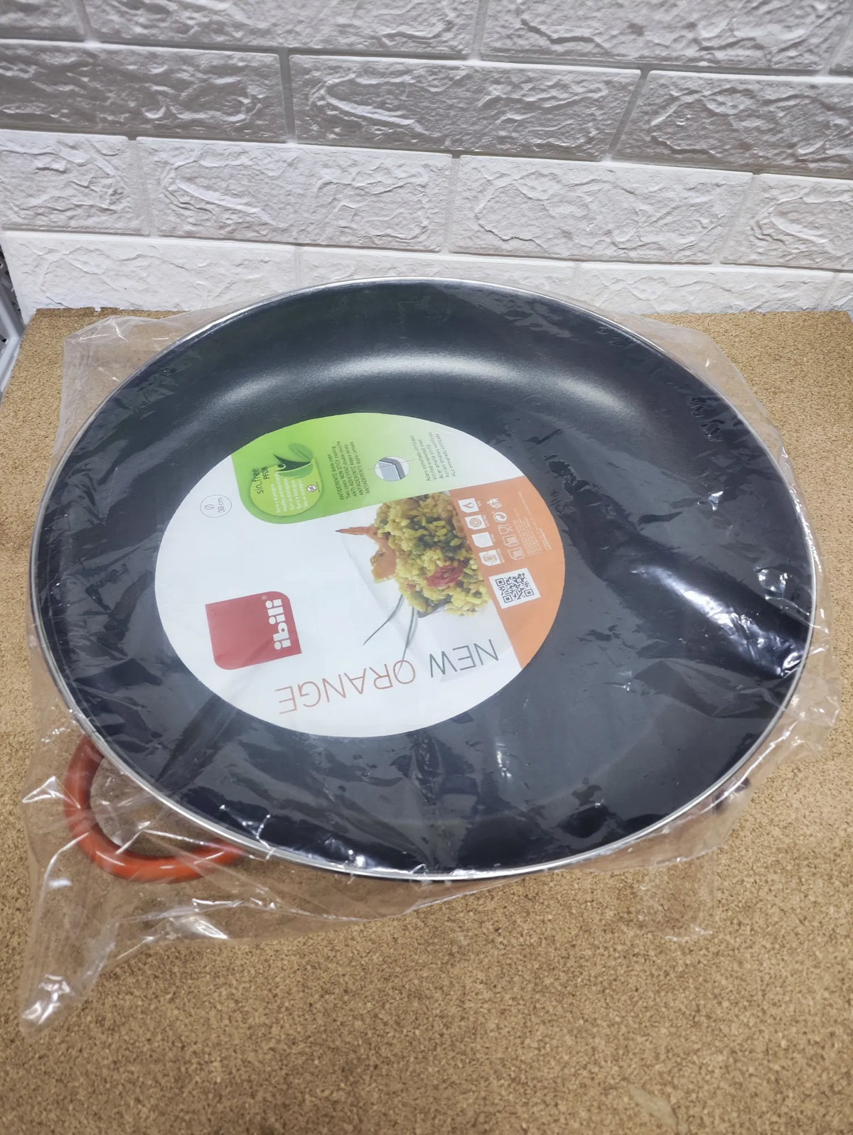 Paellera naranja 38cm IBILI