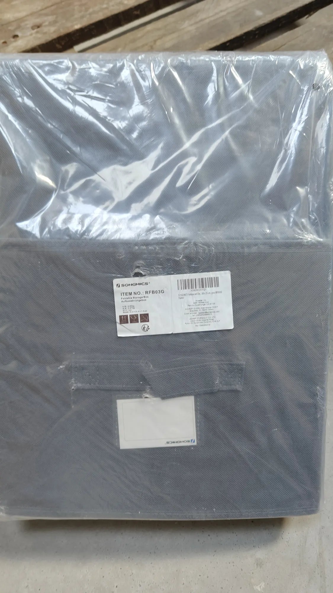 Juego de 3 cajas de almacenamiento plegables con tapas,