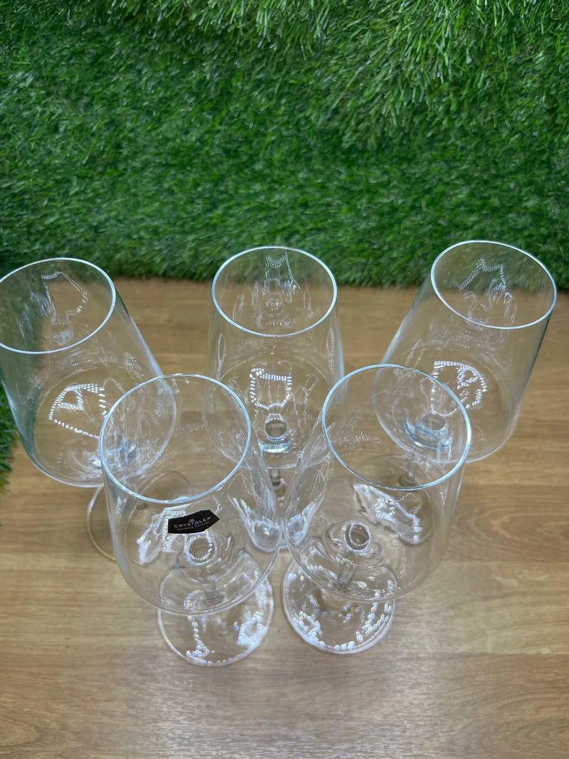 Juego de 6 copas de vino tinto Crystalex