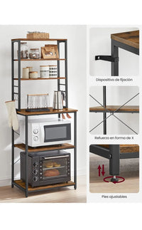 Estantería de Cocina, Estantería de Panadería, 6 Estantes