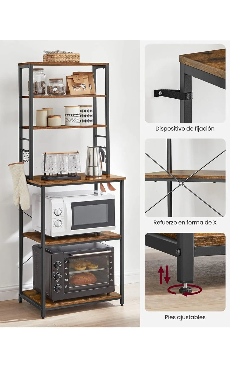 Estantería de Cocina, Estantería de Panadería, 6 Estantes