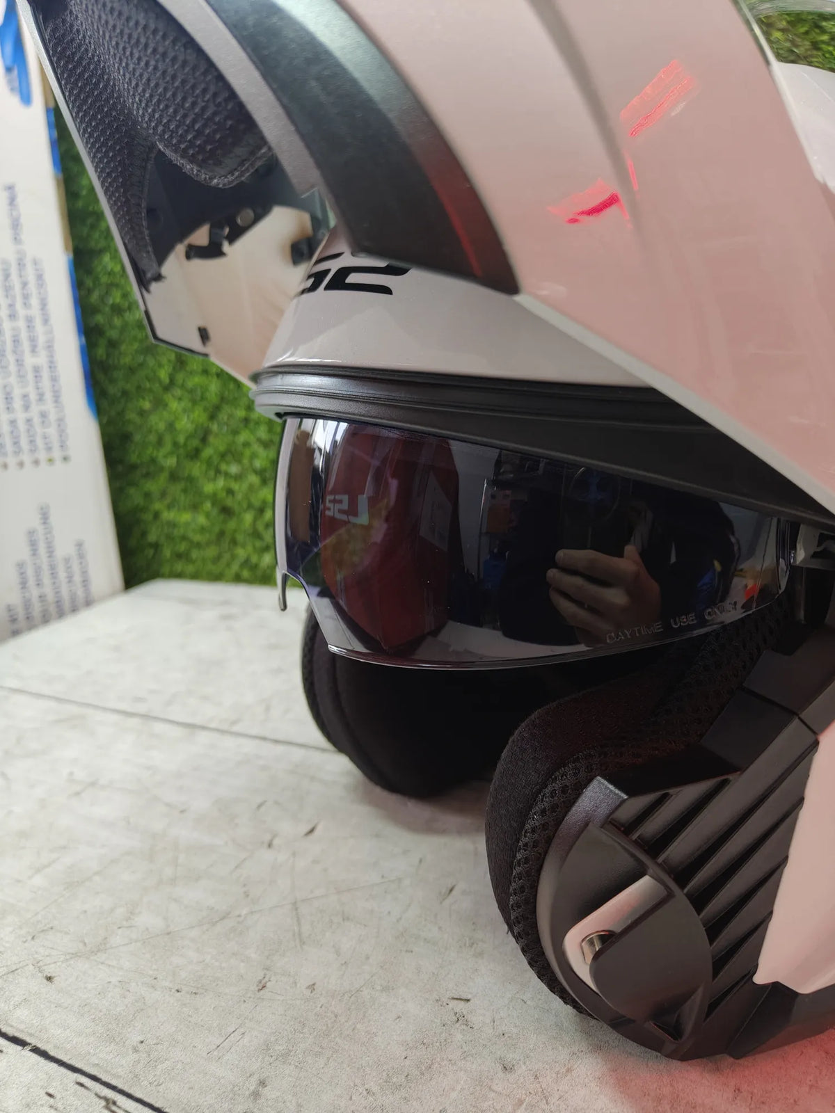 Casco de moto modular blanco XXL - LS2