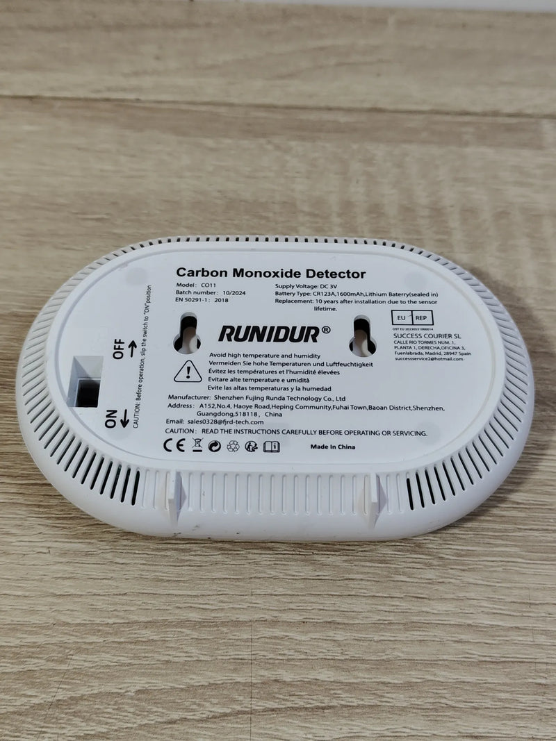 Detector de Monóxido de Carbono RUNIDUR