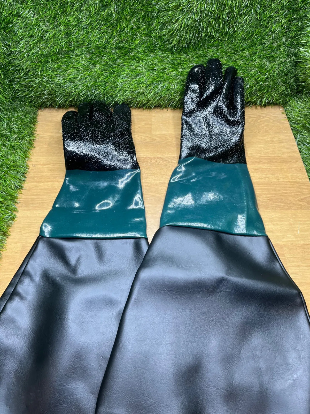 Guantes de goma para chorro de arena