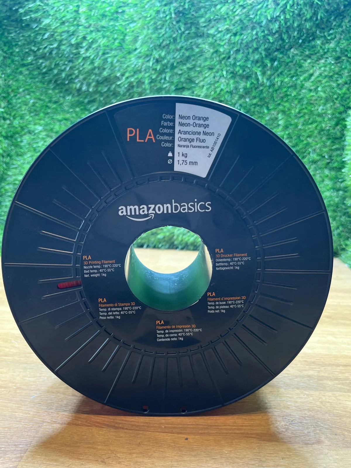 Filamento para impresora 3D Naranja Fluo Amazon Basics
