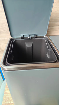 Cubo de basura, 2 compartimentos interiores de plástico (2 x 40 L)