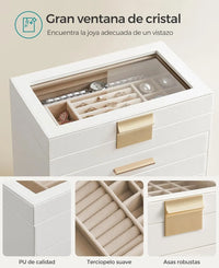 Caja de joyas con 6 niveles