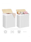 Cesto de ropa, 100 L, con tapa, de bambú