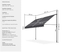Toldo plegable para balcon