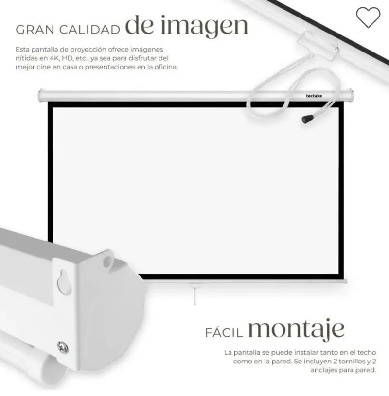 Pantalla de proyección para cine