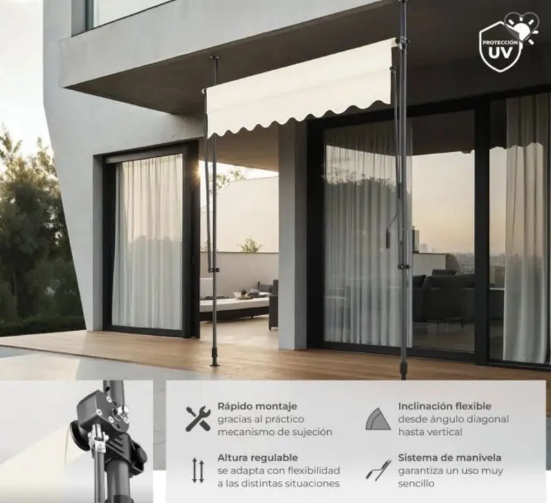 Toldo plegable para balcón