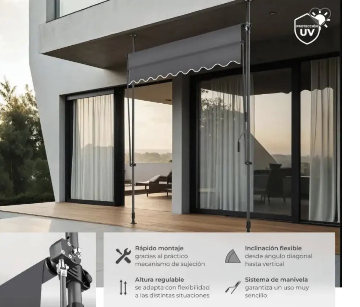 Toldo plegable para balcón