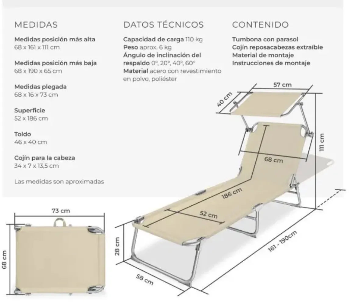 Tumbona plegable