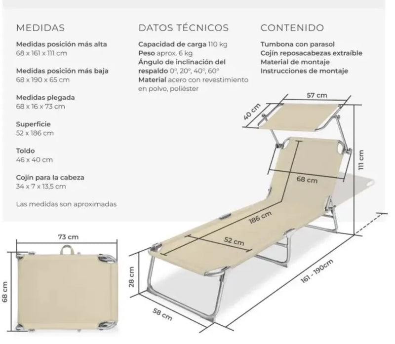 Tumbona plegable