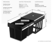 Cubo de basura extraible