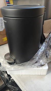 Cubo de Basura de Baño, 6 L, Cubo de Acero con Tapa de Cierre Suave