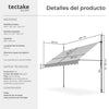 Toldo plegable para balcón - Tectake