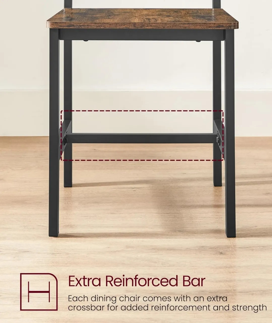 Juego de 2 sillas de cocina de acero