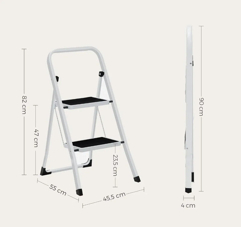 Escalera de tijera con 2 peldaños